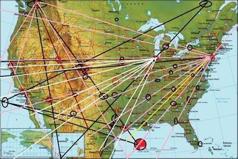 Magnetic Ley Lines In America North America Ley Lines Map