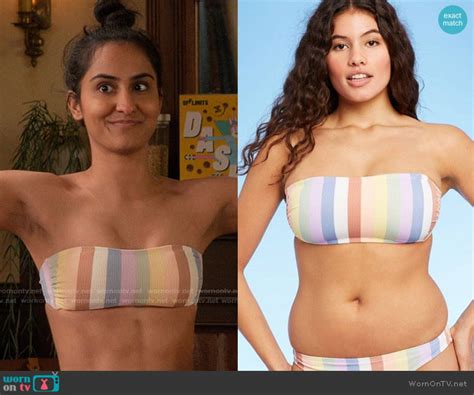 Wornontv Belas Striped Bikini Top On The Sex Lives Of College Girls Amrit Kaur Clothes And