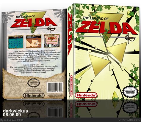 The Legend Of Zelda Nes Box Art Cover By Darkwickus