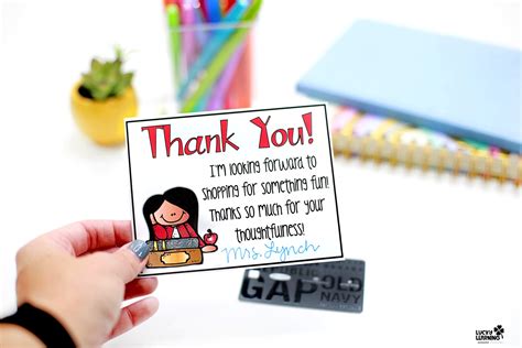 Teacher Thank You Notes Lucky Learning With Molly Lynch