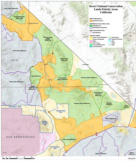 Map Of Ca Desert Conservation Areas Amargosa Conservancy