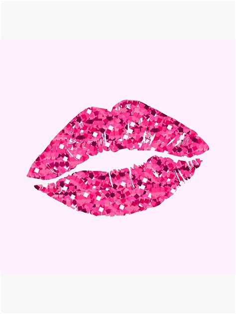 Pink Glitter Lips Art Print For Sale By Newburyboutique Redbubble