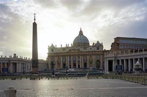 Piazza San Pietro At Sunset In Rome Italy Photograph By Luis Pina Pixels