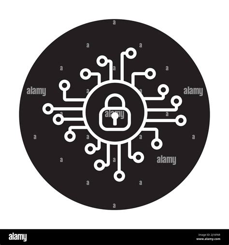 Cyber Security Icon Vector Security Logo Artificial Intelligence