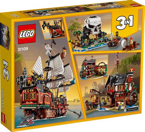 This awesome, detailed set features a pirate ship with moving sails, cannons and a. LEGO 31109 - LEGO CREATOR - Pirate Ship - Πειρατικό Πλοίο ...
