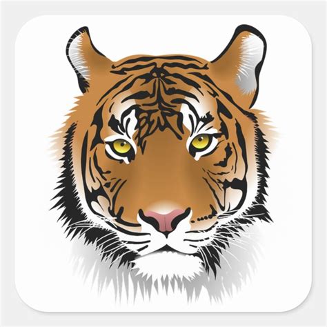 Tiger Face Art Stickers