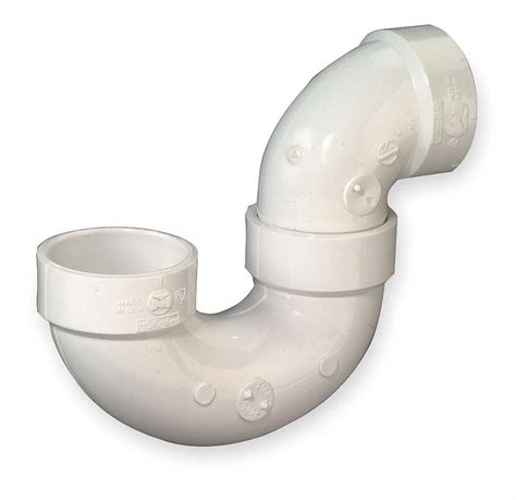 Grainger Approved Pvc P Trap With Cleanout Hub 1 12 In Pipe Size Pipe Fitting 3gut205223