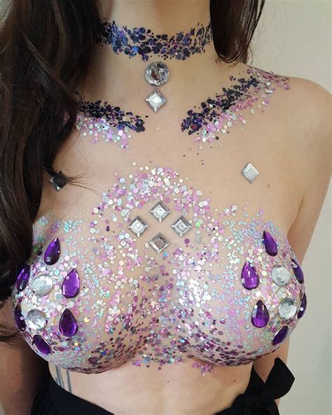 Selina On Instagram “ Glitter Gems Choker Close Up Of Unicornfestivalglitter Amazing Products