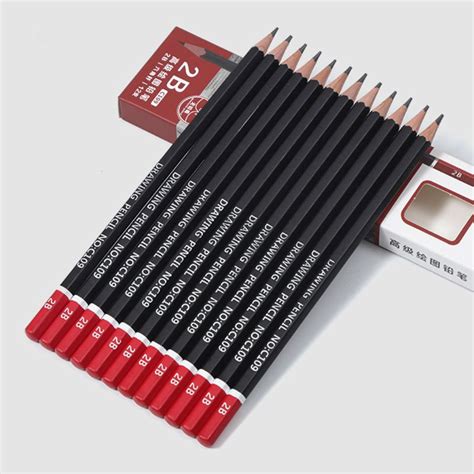 A solid drawing can stand on its own or be the foundation for a great painting. T07 12pcs/box Graphite Pencil Sketch Drawing Writing 2H HB ...