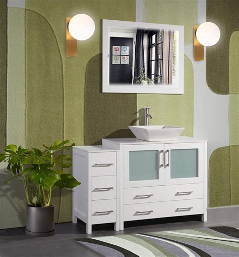 Cool kitchen decorating ideas with diy backsplash. Vanity Art Ravenna 48 inch Bathroom Vanity in White with ...