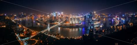 Chongqing Urban Architecture At Night Songquan Photography