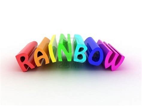 Illustration Of A Word A Rainbow From Different Colours