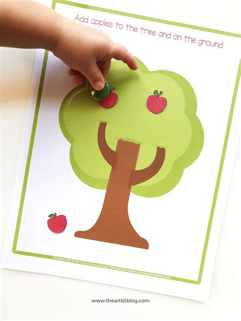 Simple Apple Cutting And Pasting Craft Free Printables The Art Kit