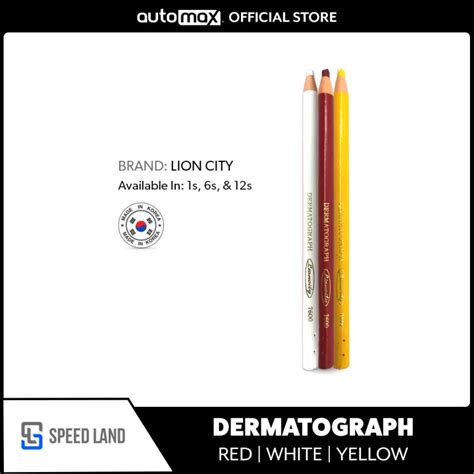 Dermatograph Tailor Pencil Lion City Brand Red White Yellow