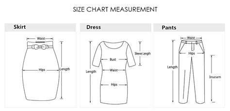 Womens Size Guide Ladies Online Fashion Measurements Chart Queenfy
