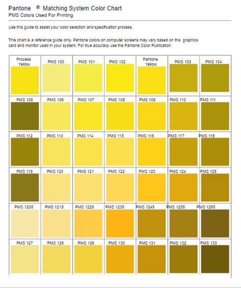 Pms Color Chart Free Word Templates