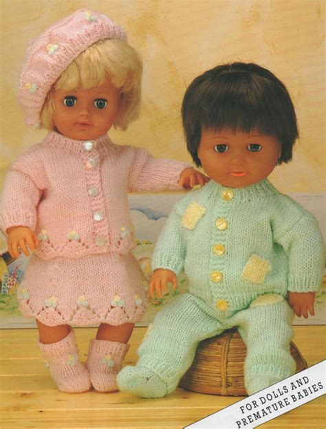 Dolls Clothes Knitting Pattern Pdf For 12 16 And 20 Inch Doll Baby