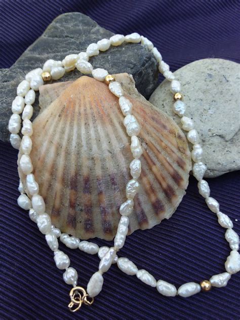 Vintage Freshwater Pearl Necklace Etsy