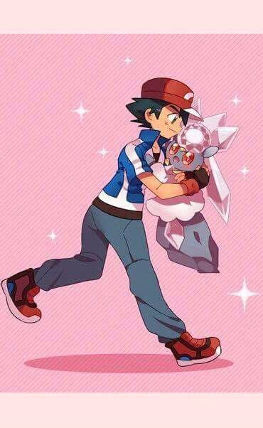 Ash Ketchum And Diancie ♡ I Give Good Credit To Whoever Made This Ash Ketchum Pokemon