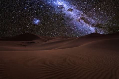 340 Stars And Sand Night Sky In The Sahara Desert Stock Photos