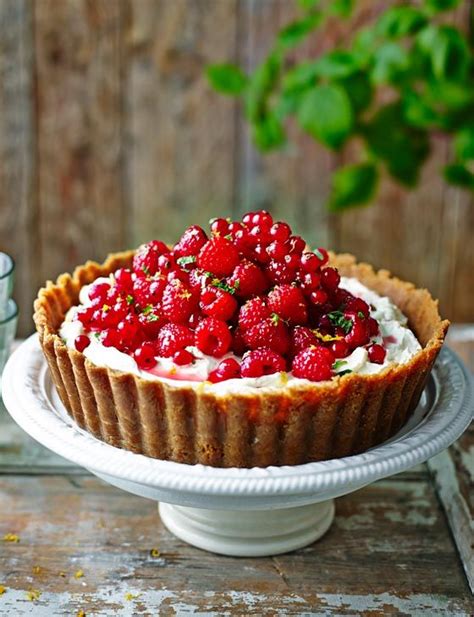 Pile It High Raspberry And Redcurrant Cheesecake Tart