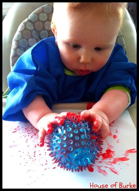House Of Burke Spiky Ball Painting Baby Sensory Play