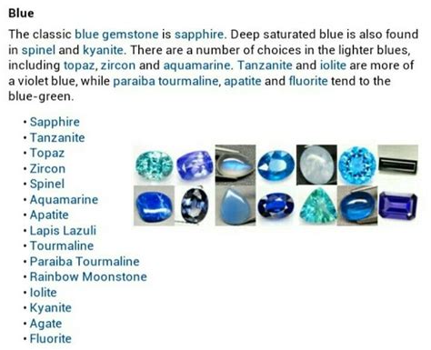 Blue Gemstones Blue Gemstones Blue Crystals Gemstones