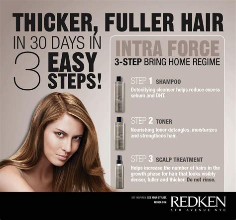 Redken Intra Force Thicker Fuller Hair In 30 Days Hair Thickening Tips
