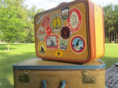 Vintage Suitcase Wood Suitcase Travel Bag Overnight Etsy Vintage