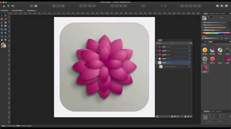 Affinity Designer - Tutorial 10 - 3D LOTUS FLOWER - LIGHTS AND SHADOWS