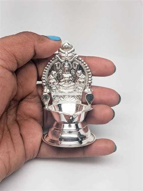 Kamakshi Silver Lamp Pure Silver T Items Silver Pooja Items For