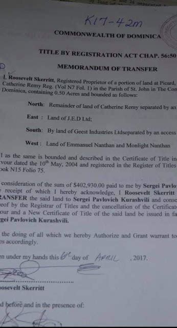 Kenneth Rijock S Financial Crime Blog Which Senior Dominica Official Is Selling Land To A