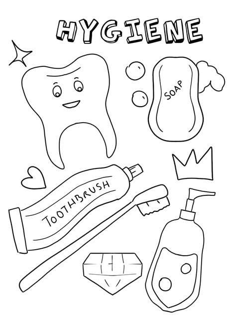 Hygiene Coloring Pages - Free Printable Coloring Pages for Kids