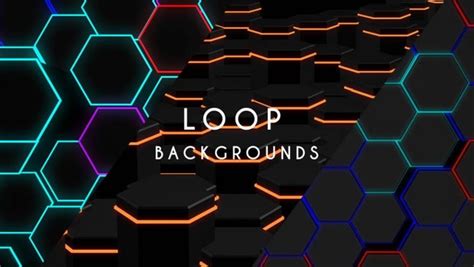 Neon Hexagons Pack Stock Motion Graphics Motion Array