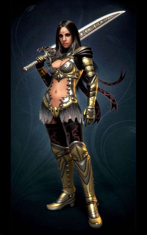 3d Graphics Warrior Girl 3d Fantasy Illustrations