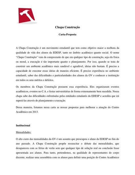 Carta Proposta By Lucas Borges Issuu