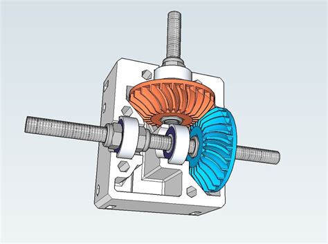 Nema 17 Right Angle Gearbox With Spiral Bevel Gears By Dasaki Spiral