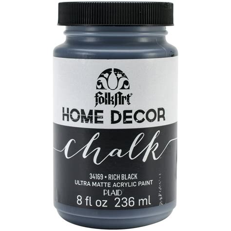 Folkart 34169 Home Décor Chalk Acrylic Paint Matte Finish Black 8 Fl