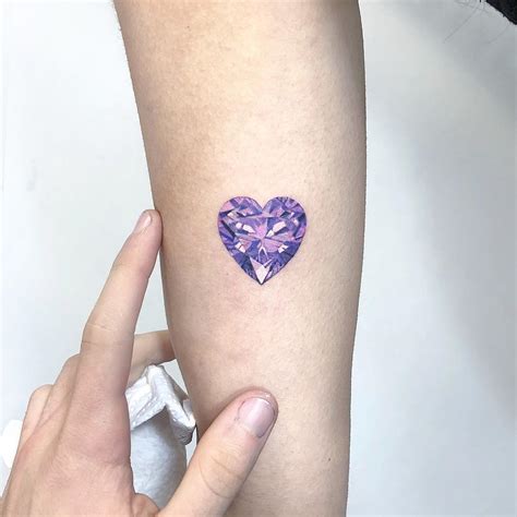 Purple Diamond Tattoo By Eden Kozo