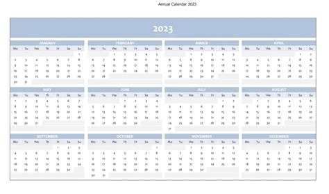 2023 Excel Calendar With Holidays 2023