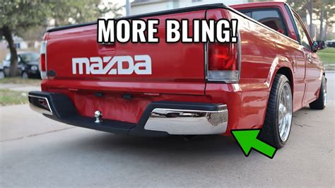 Chrome Rear Bumper Install Mazda B2000 B2200 Flake Garage Youtube