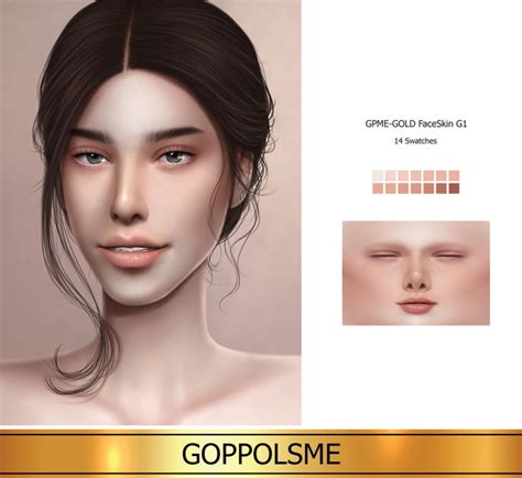 Gold Face Skin G1 P At Goppols Me Sims 4 Updates