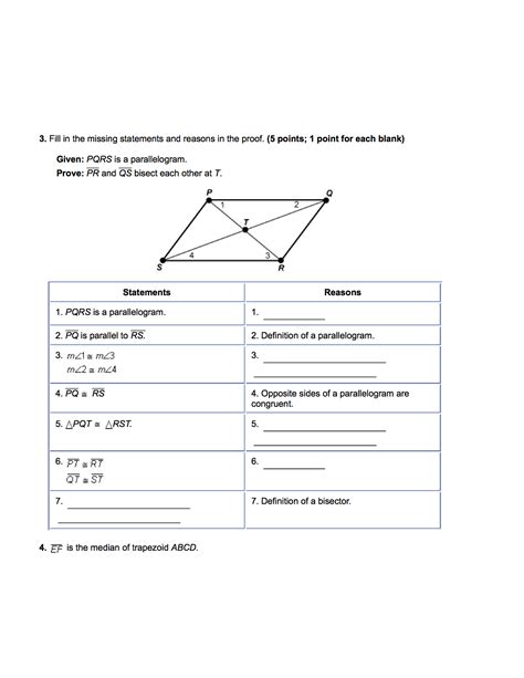 [Solved] Fill In The Missing Statements And reasons In The