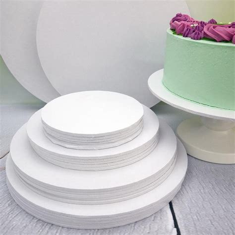 Round White Cake Boards 4mm Thick Masonite 6 Etsy
