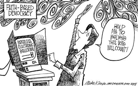 Faith Based Democracy Mike Keefe Political Cartoon 10242004