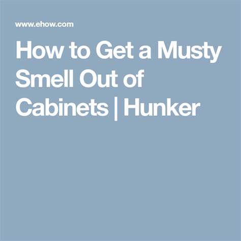 This web article summarizes the common sources and causes of moldy and musty odors in buildings. How to Get a Musty Smell Out of Cabinets | Old kitchen ...