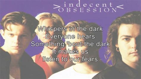 Indecent Obsession Whispers In The Dark Karaoke Youtube