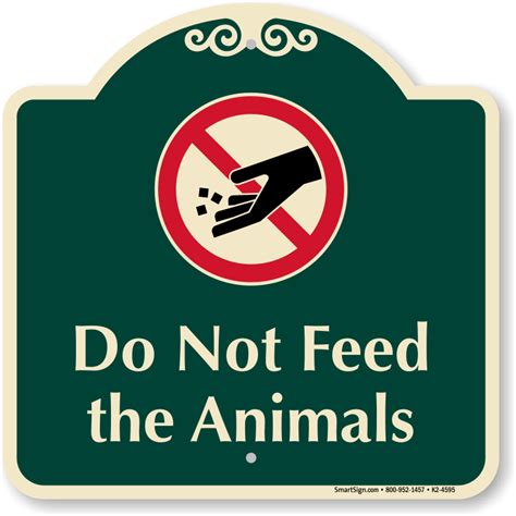 Do Not Feed The Animals Notice Do Not Feed The Animals With Icon
