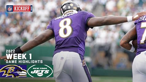 Baltimore Ravens Vs New York Jets Highlights Week 1 2022 Game