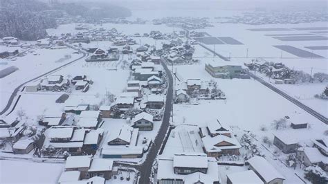 Japan Drone Footage Shows Toyama Prefecture Covered In Blanket Of Snow